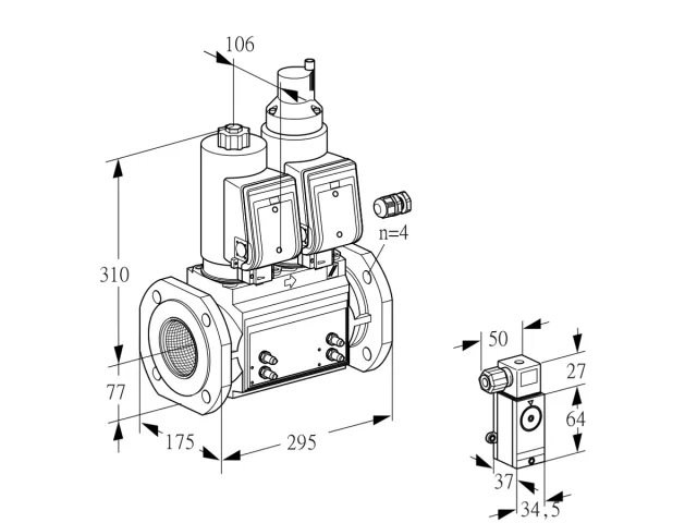 Kromschroder VCS 665F05NLWGR3B/MMMM/MM1- — двойной электромагнитный газовый клапан — 88202920