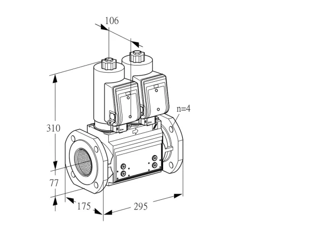 Kromschroder VCS 6T65A05NNQGRB/PPPP/PPPP — двойной электромагнитный газовый клапан — 88204736