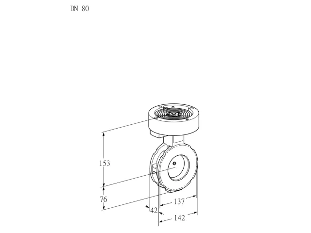Kromschroder BVGF 80W05 — дисковая поворотная заслонка — 88300046