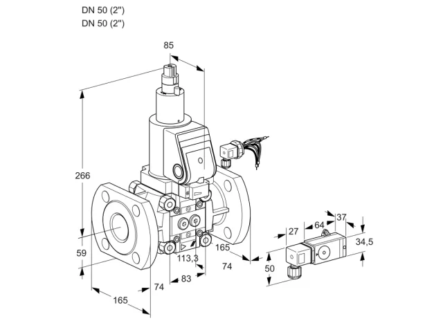 Kromschroder VAS 350F/LKGR — электромагнитный газовый клапан — 88029573