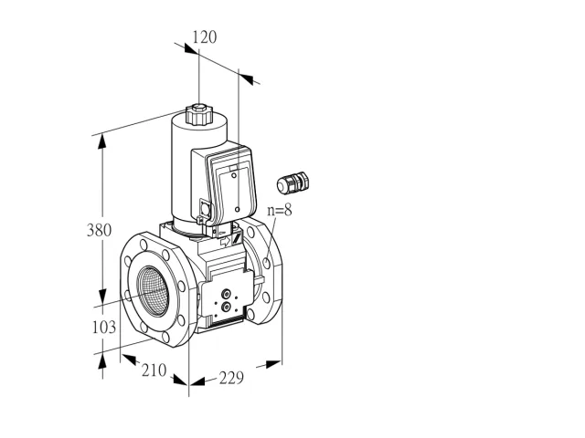 Kromschroder VAS 8100F05NQSR3B/PP/MM — электромагнитный газовый клапан — 88203583