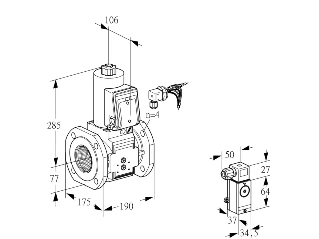 Kromschroder VAS 665F05NWB/P3/PP — электромагнитный газовый клапан — 88206735