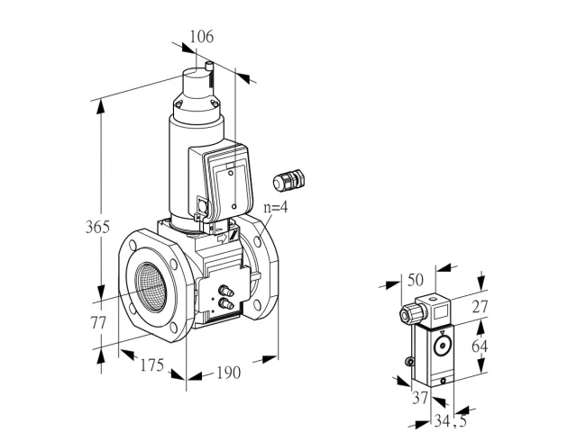 Kromschroder VAS 665F05LWSR3B/MM/1- — электромагнитный газовый клапан — 88207366
