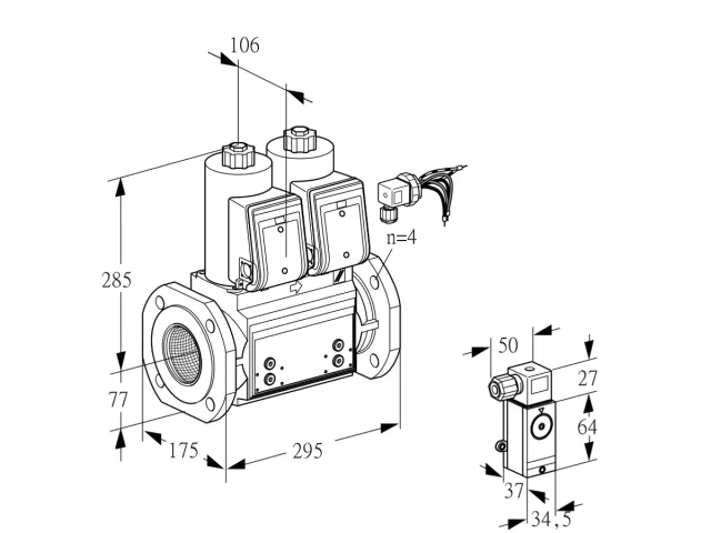 Kromschroder VCS 665F05NNWRB/2-P3/PPPP — двойной электромагнитный газовый клапан — 88203829