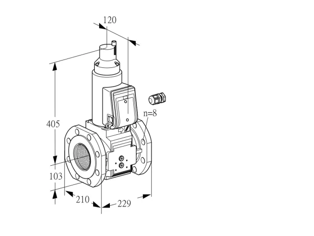 Kromschroder VAS 8100F05LW3B/PP/PP — электромагнитный газовый клапан — 88204918