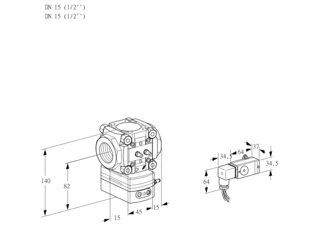 Kromschroder VRH 1T15N05BA/MM/-1 — регулятор расхода газа — 88024915