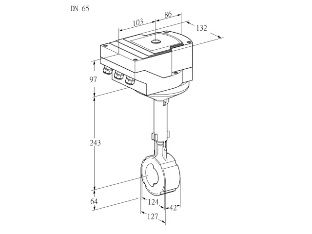Kromschroder IBHS 65W01A/40A3DR10 — дисковая поворотная заслонка — 88303705