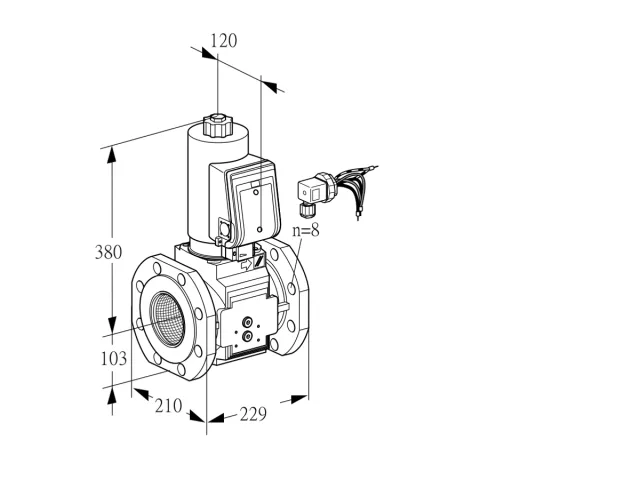 Kromschroder VAS 8100F05NKGRB/PP/PP — электромагнитный газовый клапан — 88203037
