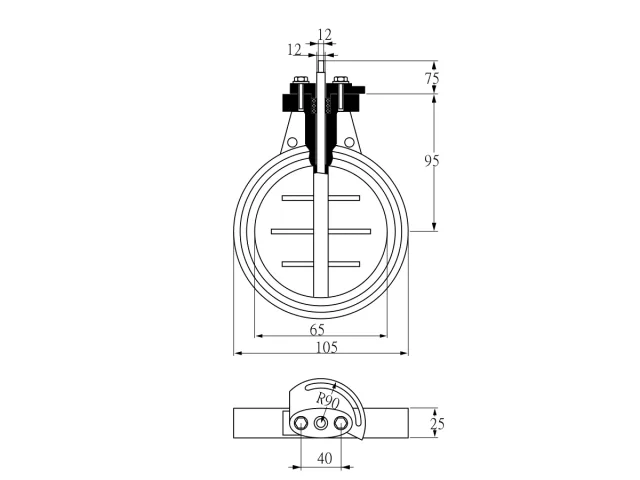 Kromschroder DKR 65Z03F450D — дисковая поворотная заслонка — 03149224