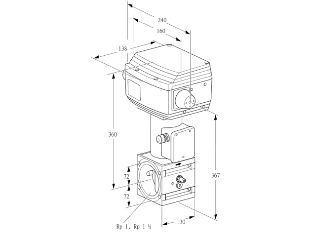 Kromschroder RVS 3/GML05W60E-3 — регулирующий клапан — 86060150