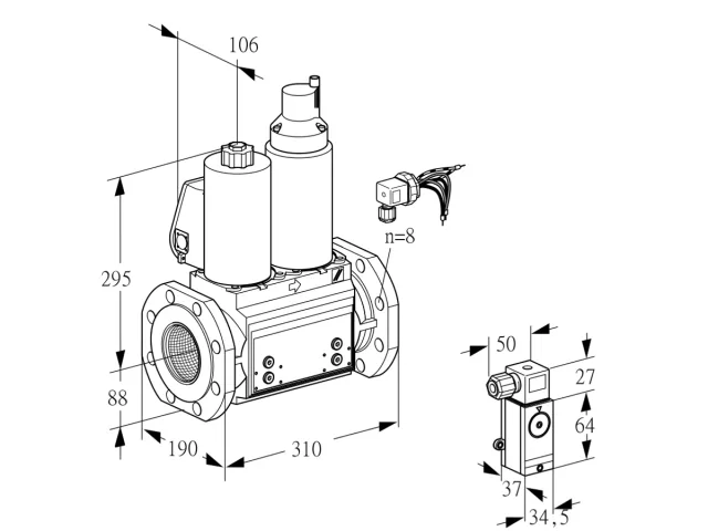 Kromschroder VCS 780F05NLWLB/P3PP/PPPP — двойной электромагнитный газовый клапан — 88207096
