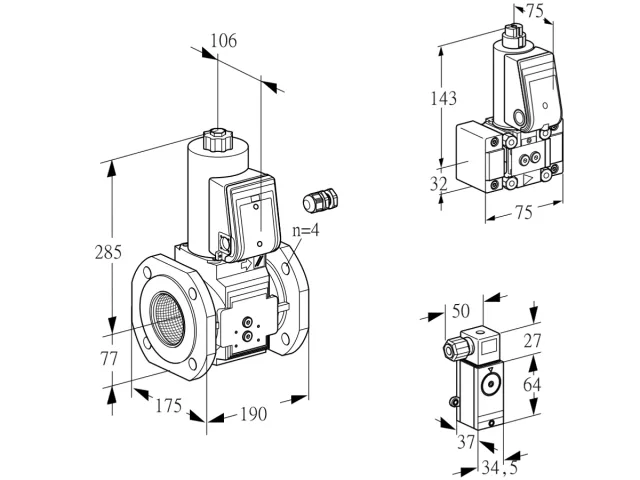 Kromschroder VAS 665F05NW3E/3P/B- — электромагнитный газовый клапан — 88207807