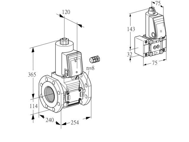 Kromschroder VAS 9125F05NA3E/B-/PP — электромагнитный газовый клапан — 88203638