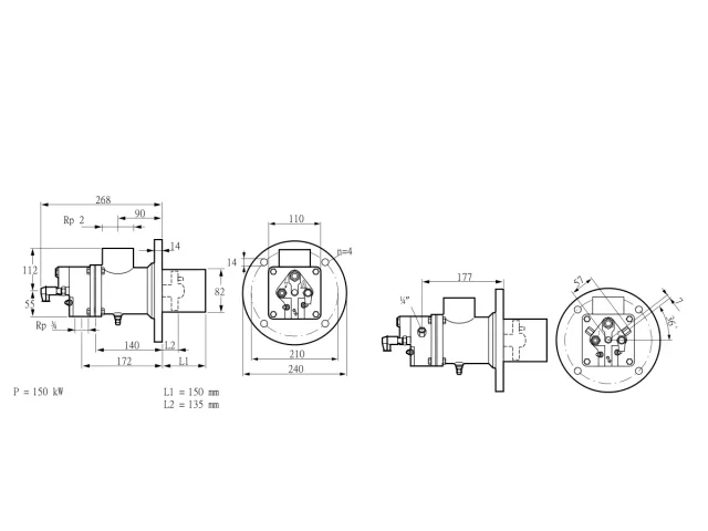 Kromschroder BIO 80KB-150/135-(8E)E — промышленная газовая горелка — 84099819