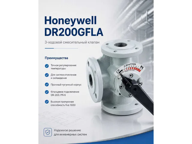 Honeywell (Resideo) DR200GFLA клапан трехходовой