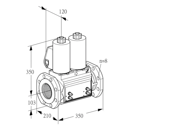 Kromschroder VCS 8T100A05NNQLB/MMMM/MMMM — двойной электромагнитный газовый клапан — 88204160