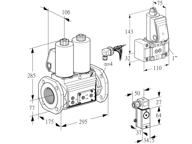 Kromschroder VCS 665F05NNWLE/1-PP/PPZ- — двойной электромагнитный газовый клапан — 88204723