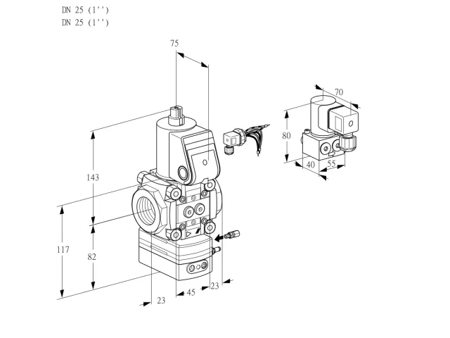 Kromschroder VAG 125R/NWAE — регулятор соотношения газ/воздух — 88012603