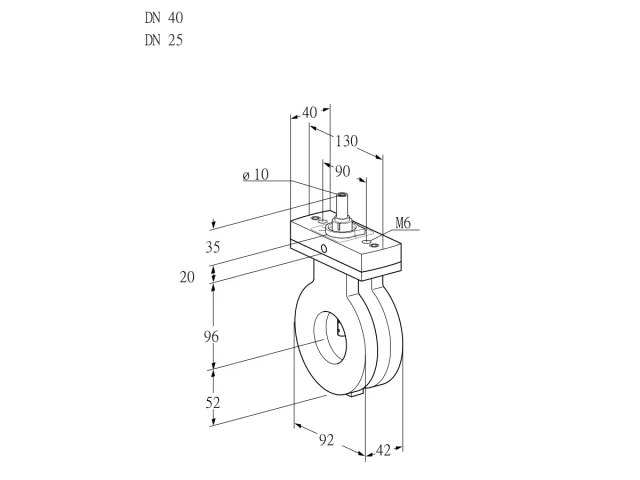 Kromschroder BVA 40/25Z05F — дисковая поворотная заслонка — 88303787