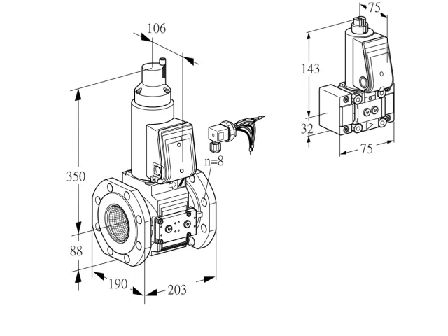 Kromschroder VAS 780F05LWE/PP/B- — электромагнитный газовый клапан — 88206956