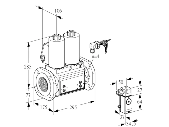 Kromschroder VCS 665F05NNWLB/P3PP/4-PP — двойной электромагнитный газовый клапан — 88207398