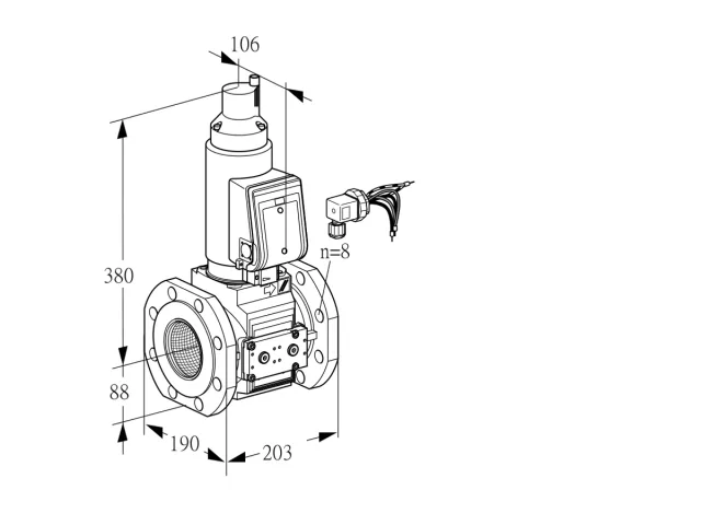 Kromschroder VAS 780F05LKGRE/PP/PP — электромагнитный газовый клапан — 88207489