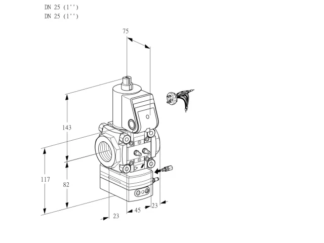 Kromschroder VAG 125R/NWAE — регулятор соотношения газ/воздух — 88005072