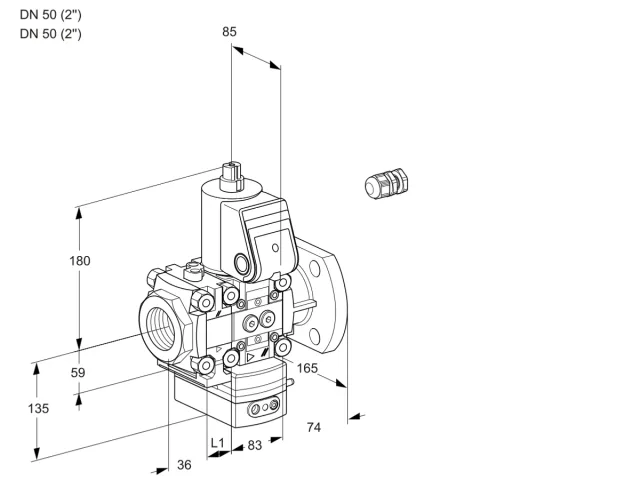 Kromschroder VAD 3E50R/50F05FD-25WR/PP/PP — регулятор давления газа — 88106207