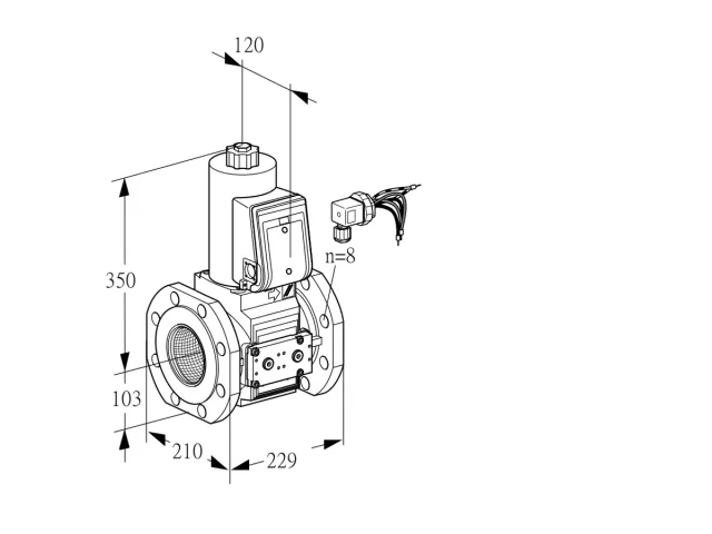 Kromschroder VAS 8100F05NWE/PP/PP — электромагнитный газовый клапан — 88203451