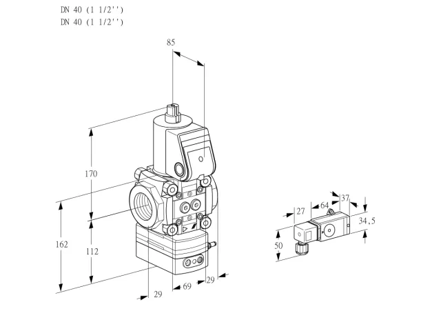 Kromschroder VAD 240R/NQ-25A — регулятор давления газа — 88012341