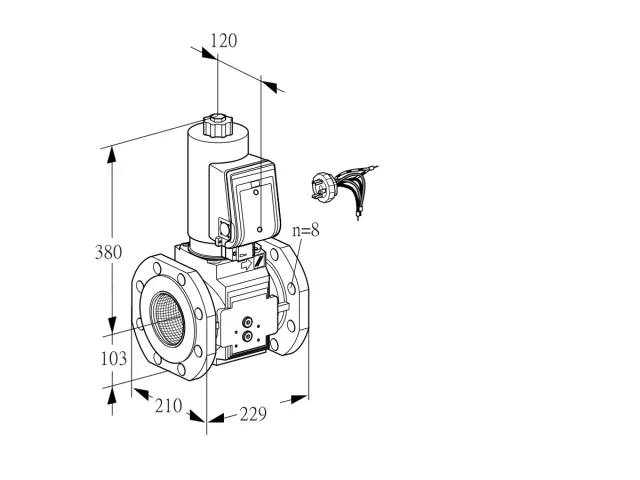 Kromschroder VAS 8100F05NWGRB/PP/PP — электромагнитный газовый клапан — 88202963