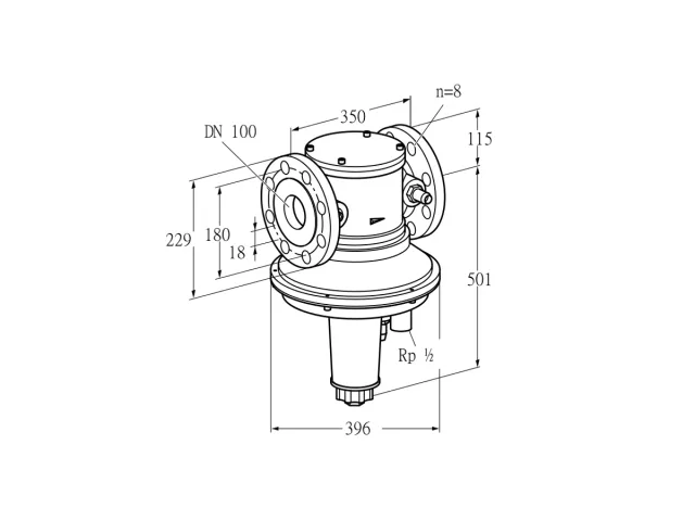 Kromschroder GIK 100F02-6 — регулятор соотношения газ/воздух — 85094220