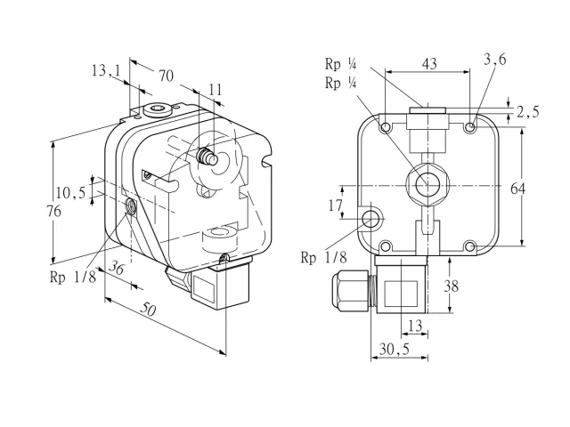 Kromschroder DG 150NG-9 — реле давления — 84447745