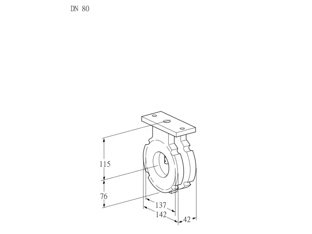 Kromschroder BVG 80W05 — дисковая поворотная заслонка — 88300144
