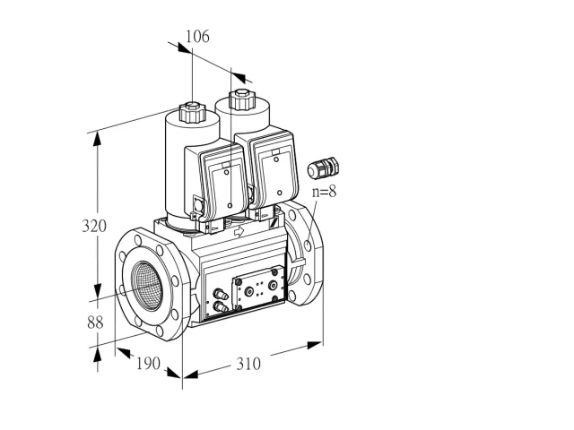 Kromschroder VCS 780F05NNWSR3E/MMPP/PPPP — двойной электромагнитный газовый клапан — 88206745