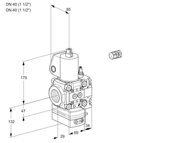 Kromschroder VAH 2E40R/40R05HEVWL/PP/MM — регулятор расхода газа — 88105226