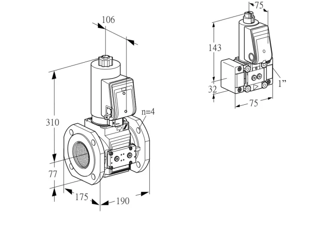 Kromschroder VAS 6T65A05NKGRE/PP/Z- — электромагнитный газовый клапан — 88206970