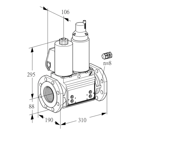 Kromschroder VCS 780F05NLWL3B/PPPP/MPPM — двойной электромагнитный газовый клапан — 88207253