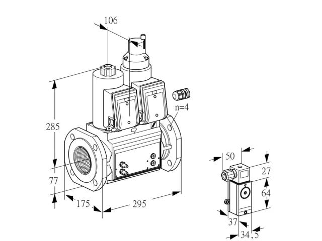 Kromschroder VCS 665F05NLWR3B/MM1-/MMMM — двойной электромагнитный газовый клапан — 88202932