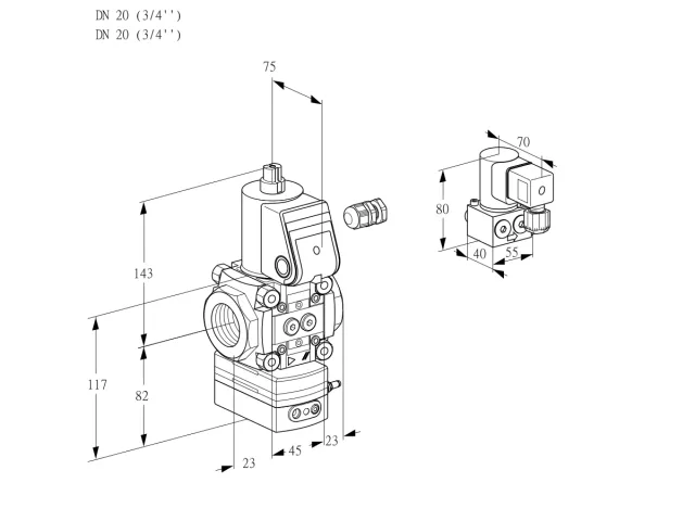 Kromschroder VAG 120R/NWAN — регулятор соотношения газ/воздух — 88011850