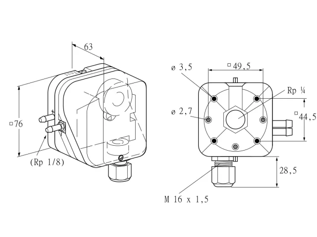 Kromschroder DL 10A-32 — реле давления — 84444485