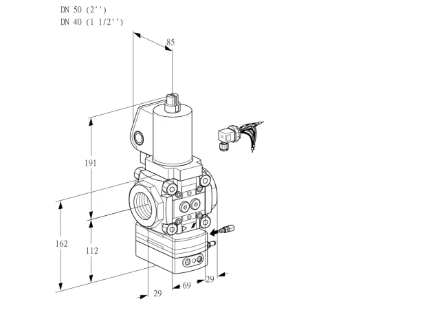Kromschroder VAG 250/40R/NWGLAE — регулятор соотношения газ/воздух — 88033872