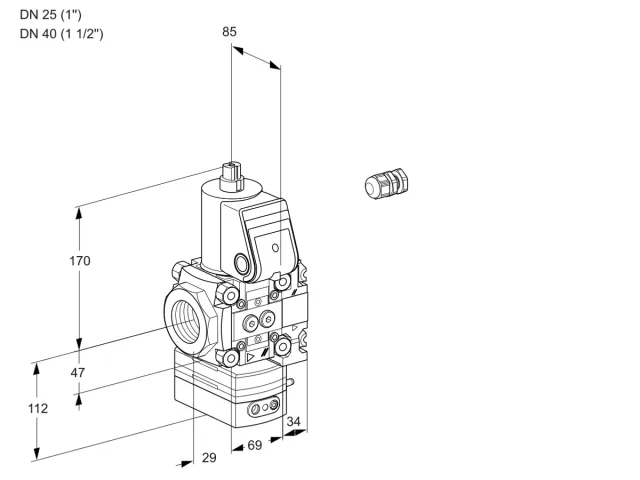Kromschroder VAD 2E25R/40F05D-100VWR/PP/PP — регулятор давления газа — 88102123
