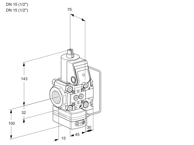 Kromschroder VAH 1T15N/15N05HAVQR/PP/PP — регулятор расхода газа — 88102667