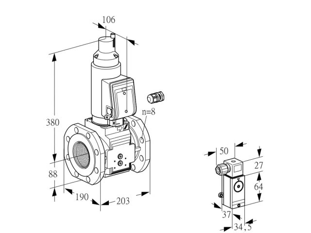 Kromschroder VAS 780F05LWSR3B/1-/PM — электромагнитный газовый клапан — 88206972