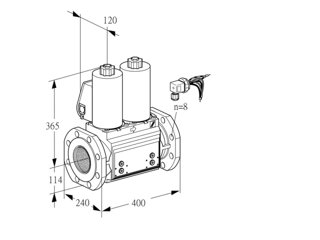 Kromschroder VCS 9125F05NNALB/PPPP/PPPP — двойной электромагнитный газовый клапан — 88204261