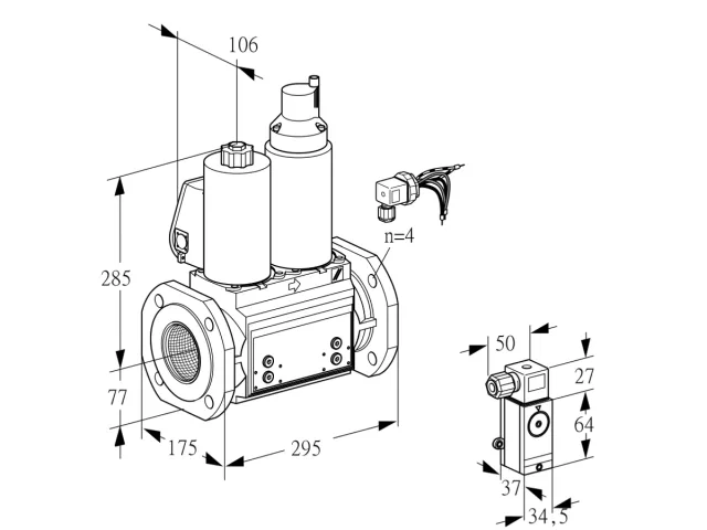 Kromschroder VCS 665F05NLWLB/PPPP/P3PP — двойной электромагнитный газовый клапан — 88205007