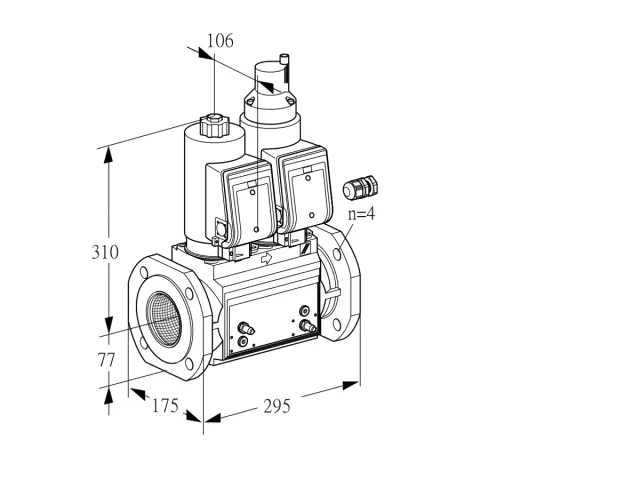 Kromschroder VCS 665F05NLWGR3B/MPPM/MMMM — двойной электромагнитный газовый клапан — 88206861