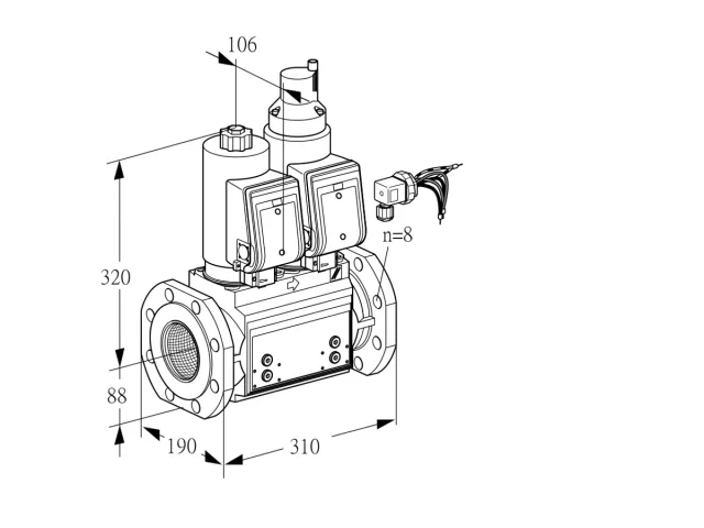 Kromschroder VCS 780F05NLKGRB/PPPP/PPPP — двойной электромагнитный газовый клапан — 88207588
