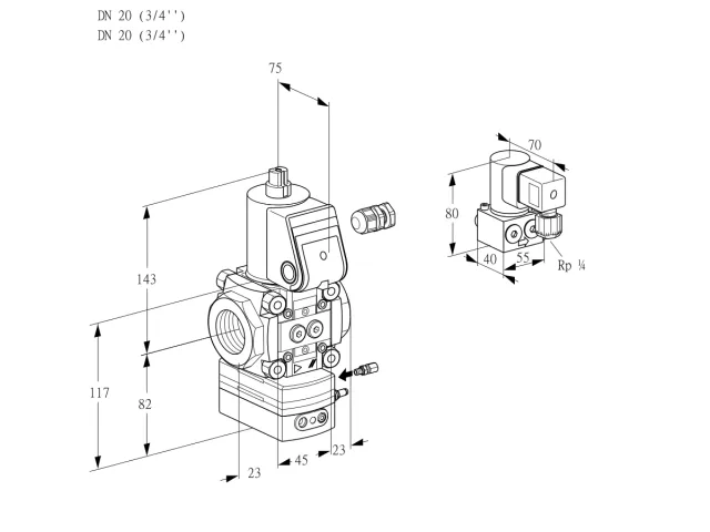 Kromschroder VAG 120R/NWAE — регулятор соотношения газ/воздух — 88000906